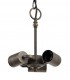 3 Light Downlighter Ceiling Pendant E27 With 30cm Tiffany Shade, Green, Crystal, Aged Antique Brass - 4