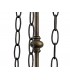 2 Light Uplighter Ceiling Pendant E27 With 30cm Tiffany Shade, Green, Crystal, Aged Antique Brass - 7