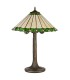 2 Light Tree Like Table Lamp E27 With 40cm Tiffany Shade, Green, Crystal, Aged Antique Brass - 3