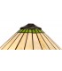 2 Light Octagonal Table Lamp E27 With 40cm Tiffany Shade, Green, Crystal, Aged Antique Brass - 9