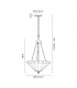 3 Light Uplighter Ceiling Pendant E27 With 40cm Tiffany Shade, Green, Crystal, Aged Antique Brass - 2