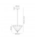 1 Light Uplighter Ceiling Pendant E27 With 30cm Tiffany Shade, Amber, Crystal, Black - 2