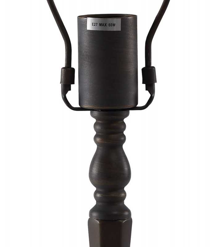 1 Light Octagonal Table Lamp E27 With 30cm Tiffany Shade, Amber, Crystal, Aged Antique Brass - 6