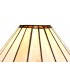 3 Light Downlighter Ceiling Pendant E27 With 30cm Tiffany Shade, Amber, Crystal, Aged Antique Brass - 7