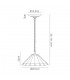 1 Light Downlighter Ceiling Pendant E27 With 40cm Tiffany Shade, Amber, Crystal, Aged Antique Brass - 2