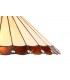 3 Light Downlighter Ceiling Pendant E27 With 40cm Tiffany Shade, Amber, Crystal, Aged Antique Brass - 9