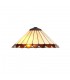 3 Light Downlighter Ceiling Pendant E27 With 40cm Tiffany Shade, Amber, Crystal, Aged Antique Brass - 10