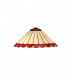 1 Light Downlighter Ceiling Pendant E27 With 40cm Tiffany Shade, Red, Crystal, Aged Antique Brass - 10