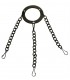 1 Light Uplighter Ceiling Pendant E27 With 30cm Tiffany Shade, Blue, Crystal, Black - 11
