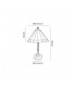 1 Light Tree Like Table Lamp E27 With 30cm Tiffany Shade, Grey, Crystal, Aged Antique Brass - 2