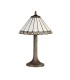 1 Light Tree Like Table Lamp E27 With 30cm Tiffany Shade, Grey, Crystal, Aged Antique Brass - 3
