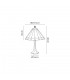 1 Light Octagonal Table Lamp E27 With 30cm Tiffany Shade, Grey, Crystal, Aged Antique Brass - 2
