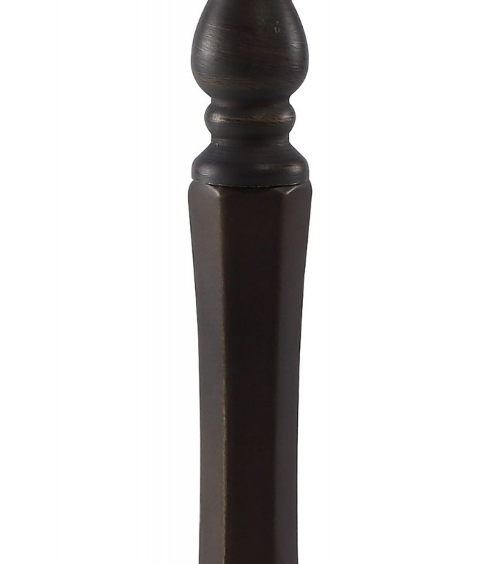 1 Light Octagonal Table Lamp E27 With 30cm Tiffany Shade, Grey, Crystal, Aged Antique Brass - 7