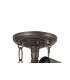 2 Light Semi Flush Ceiling E27 With 30cm Tiffany Shade, Grey, Crystal, Aged Antique Brass - 3