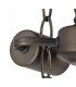 2 Light Semi Flush Ceiling E27 With 30cm Tiffany Shade, Grey, Crystal, Aged Antique Brass - 4