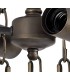 2 Light Semi Flush Ceiling E27 With 30cm Tiffany Shade, Grey, Crystal, Aged Antique Brass - 5