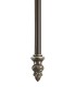 3 Light Semi Flush Ceiling E27 With 40cm Tiffany Shade, Grey, Crystal, Aged Antique Brass - 5