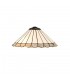 3 Light Semi Flush Ceiling E27 With 40cm Tiffany Shade, Grey, Crystal, Aged Antique Brass - 10