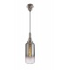 1 Light Ceiling Pendant E27 With 30cm Cylinder Glass, Polished Nickel, Matt Black, Smoked, Clear - 1