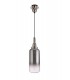 1 Light Ceiling Pendant E27 With 30cm Cylinder Glass, Polished Nickel, Matt Black, Smoked, Clear - 5