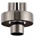 1 Light Ceiling Pendant E27 With 30cm Cylinder Glass, Polished Nickel, Matt Black, Smoked, Clear - 8