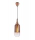 1 Light Ceiling Pendant E27 With 30cm Cylinder Glass, Copper, Matt Black, Clear - 1