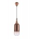 1 Light Ceiling Pendant E27 With 30cm Cylinder Glass, Copper, Matt Black, Clear - 3