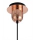 1 Light Ceiling Pendant E27 With 30cm Cylinder Glass, Copper, Matt Black, Clear - 6