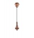1 Light Ceiling Pendant E27 With 30cm Cylinder Glass, Copper, Matt Black, Clear - 9