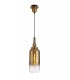 1 Light Ceiling Pendant E27 With 30cm Cylinder Glass, Brass Gold, Matt Black, Clear - 4
