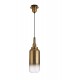 1 Light Ceiling Pendant E27 With 30cm Cylinder Glass, Brass Gold, Matt Black, Clear - 5