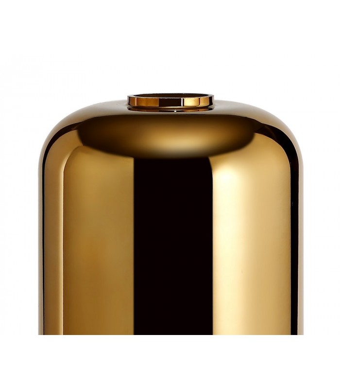1 Light Ceiling Pendant E27 With 30cm Cylinder Glass, Brass Gold, Matt Black, Clear - 10