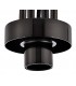 1 Light Ceiling Pendant E27 With 30cm Cylinder Glass, Black Chrome, Matt Black, Smoked, Clear - 8