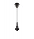 1 Light Ceiling Pendant E27 With 30cm Cylinder Glass, Black Chrome, Matt Black, Smoked, Clear - 9