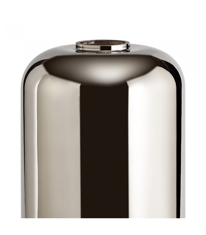1 Light Ceiling Pendant E27 With 30cm Cylinder Glass, Black Chrome, Matt Black, Smoked, Clear - 10
