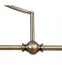 3 Light Telescopic Ceiling Pendant E27 With 30cm Round Glass Shade, Antique Brass, Clear - 10