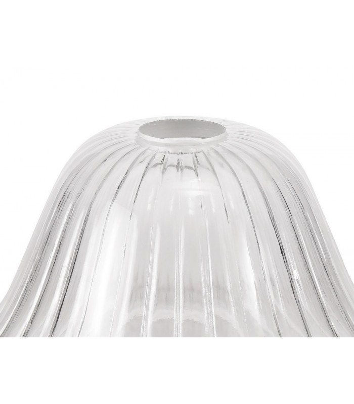 3 Light Telescopic Ceiling Pendant E27 With 30cm Bell Glass Shade, Antique Brass, Clear - 4