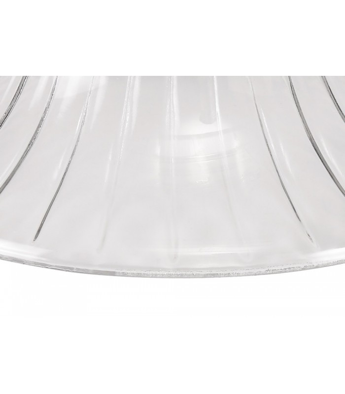 3 Light Telescopic Ceiling Pendant E27 With 30cm Bell Glass Shade, Antique Brass, Clear - 6