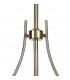 3 Light Telescopic Ceiling Pendant E27 With 30cm Bell Glass Shade, Antique Brass, Clear - 9