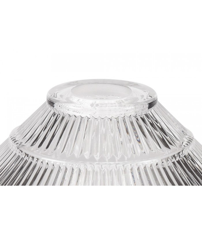 3 Light Telescopic Ceiling Pendant E27 With 30cm Cone Glass Shade, Antique Brass, Clear - 3
