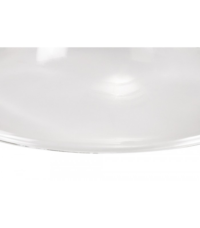 3 Light Telescopic Ceiling Pendant E27 With 30cm Smooth Bell Glass Shade, Antique Brass, Clear - 5