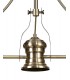 3 Light Telescopic Ceiling Pendant E27 With 33.5cm Prismatic Glass Shade, Antique Brass, Clear - 5