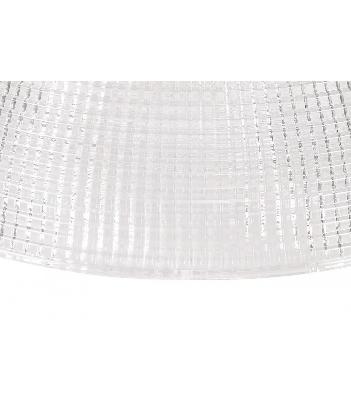 3 Light Telescopic Ceiling Pendant E27 With 30cm Prismatic Glass Shade, Antique Brass, Clear - 10