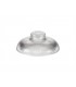 3 Light Telescopic Ceiling Pendant E27 With 30cm Round Glass Shade, Polished Nickel, Clear - 6