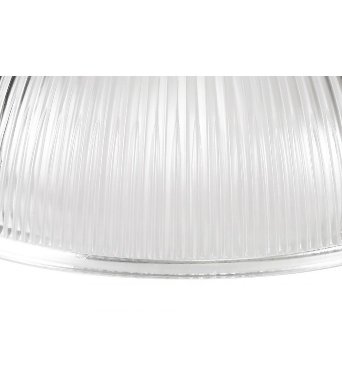 3 Light Telescopic Ceiling Pendant E27 With 30cm Dome Glass Shade, Polished Nickel, Clear - 5