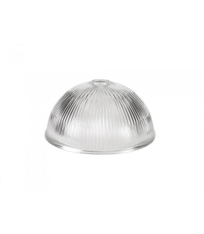 3 Light Telescopic Ceiling Pendant E27 With 30cm Dome Glass Shade, Polished Nickel, Clear - 6