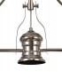 3 Light Telescopic Ceiling Pendant E27 With 30cm Dome Glass Shade, Polished Nickel, Clear - 9