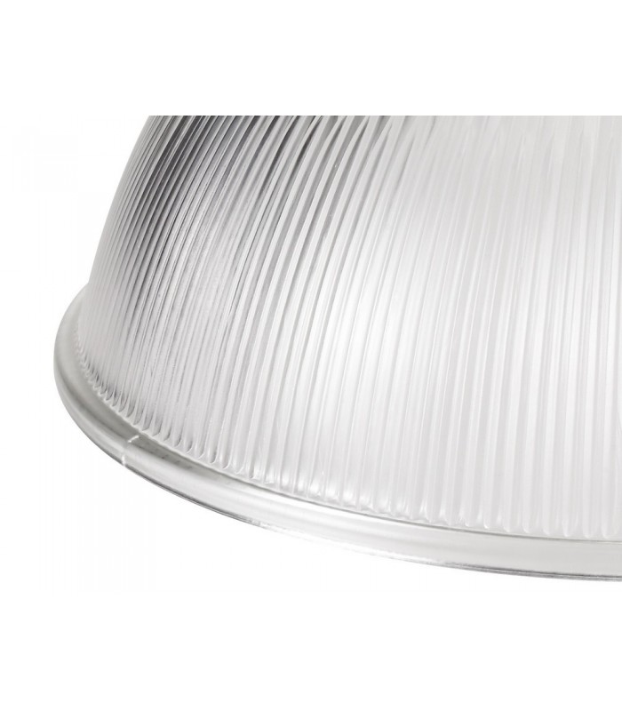 3 Light Telescopic Ceiling Pendant E27 With 38cm Dome Glass Shade, Polished Nickel, Clear - 4