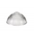 3 Light Telescopic Ceiling Pendant E27 With 38cm Dome Glass Shade, Polished Nickel, Clear - 6