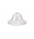 3 Light Telescopic Ceiling Pendant E27 With 30cm Smooth Bell Glass Shade, Polished Nickel, Clear - 6